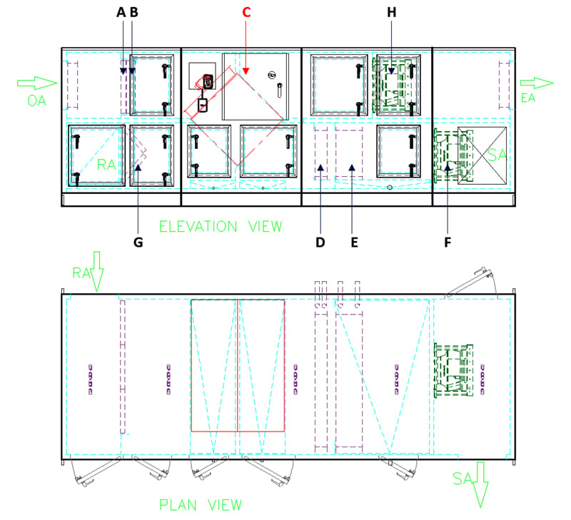 14222-ENTHALPY-PLATE-HEAT-EXCHANGER-DRAWING