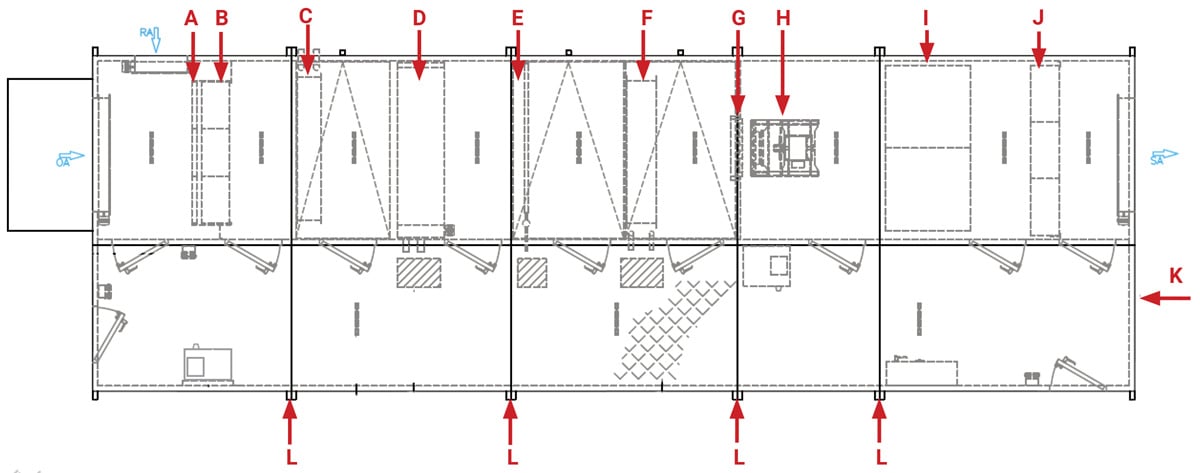 Custom-RTU-with-Run-Around-Energy-Recovery-Coil-and-Full-Length-Vestibule-drawing