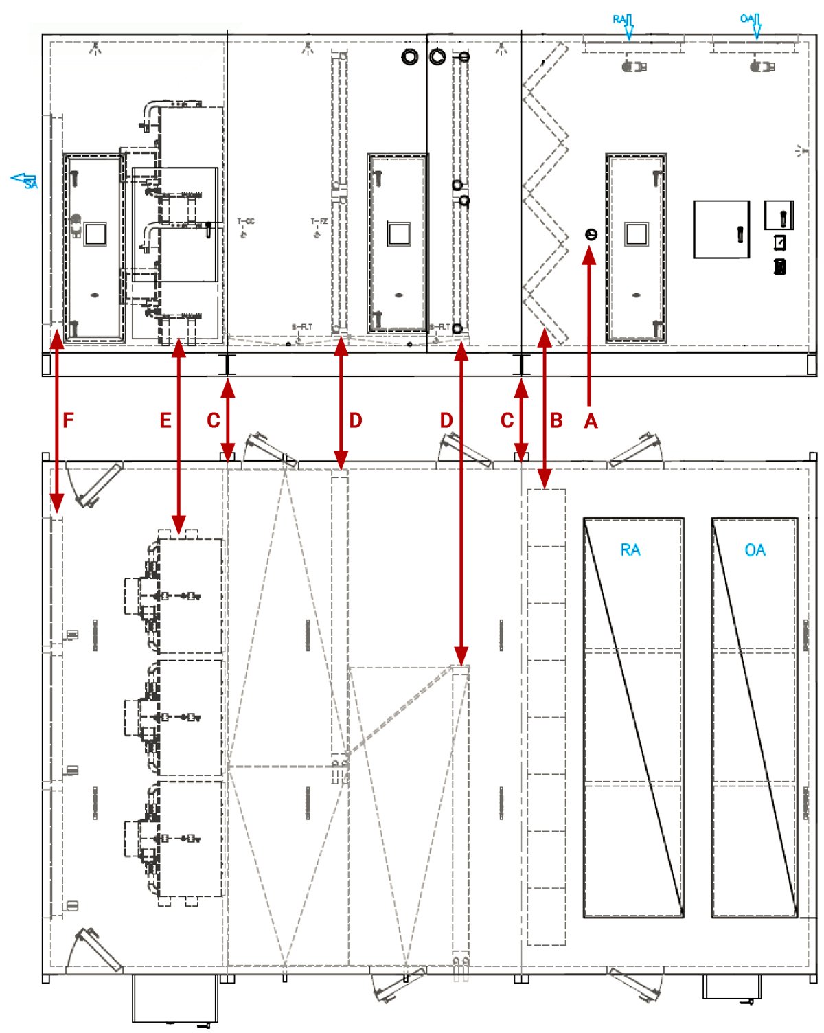 XeteX-Custom-AHU-with-100K-CFM-drawing