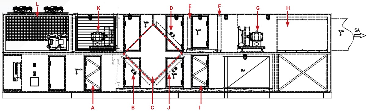 XeteX-Custom-Natatorium-Dehumidification-unit-drawing