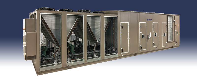 custom XeteX RTU with 133 tons packaged DX cooling for hospital