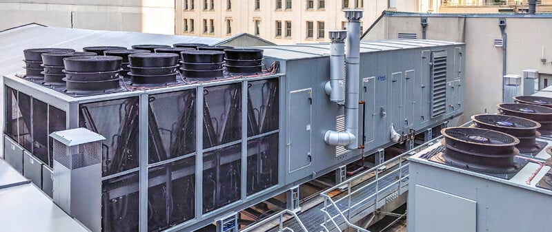 XeteX custom air handling retrofit replacement unit on New York City skyscraper