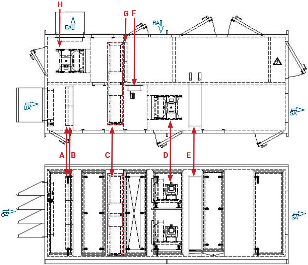 AVENTUS Split-DOAS with VRF Air Source Heat Pump drawing