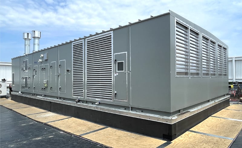 Custom Air Handling Unit with DX Evap Cooling and Gas Heat