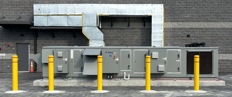 Custom AHU with Packaged DX, Epoxy Coated Coils, and Perf Liners