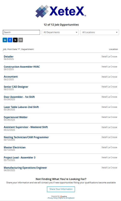 June 2025 Career Opportunities