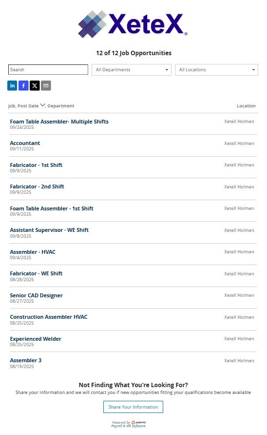 September 2025 career opportunities