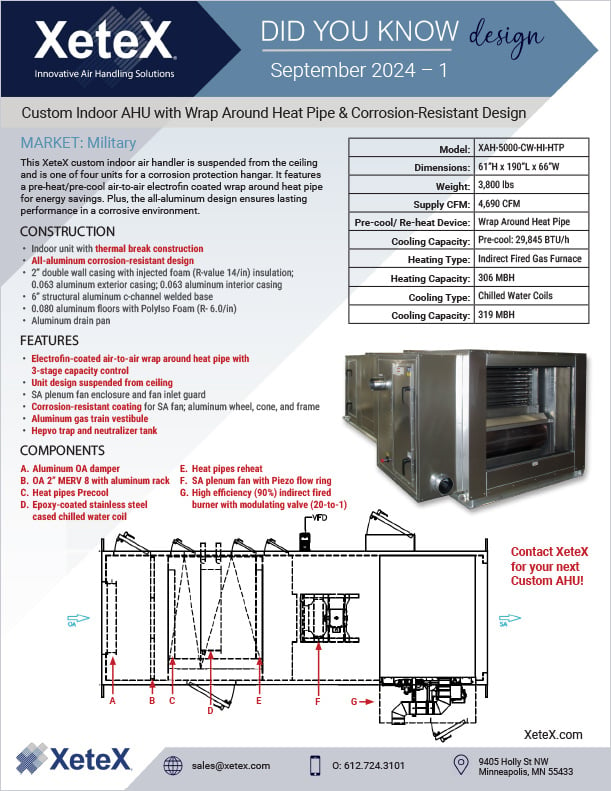 XeteX-Sep-2024-DYK-Indoor-AHU-Corrosion-Resistant-Aluminum-Construction-with-Heat-Pipe